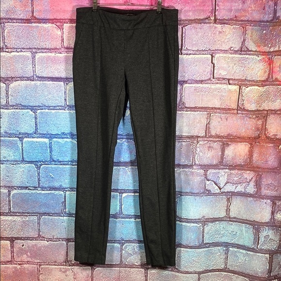 Hilary Radley Pants - Hilary Radley medium Charcoal Gray Slim Stretch Pants Office Trousers Workwear